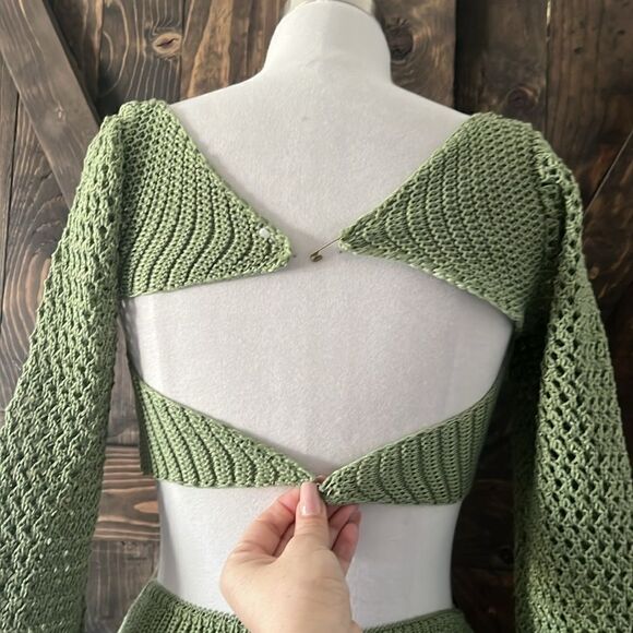 Sexy Bohemian Crochet Open Back  2 Piece Set - Picture 12 of 15